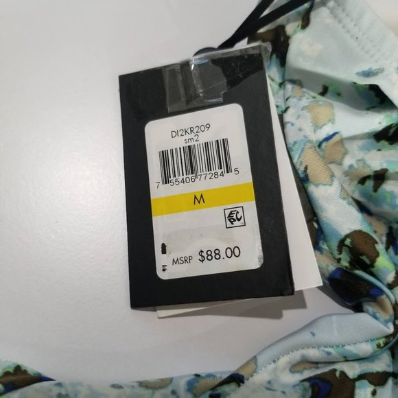 DKNY Snake Printed Tankini Top Green Blue Size Medium - Picture 9 of 10